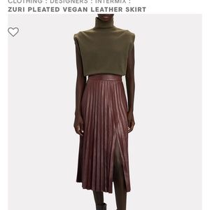 Intermix Vegan Pleated skirt